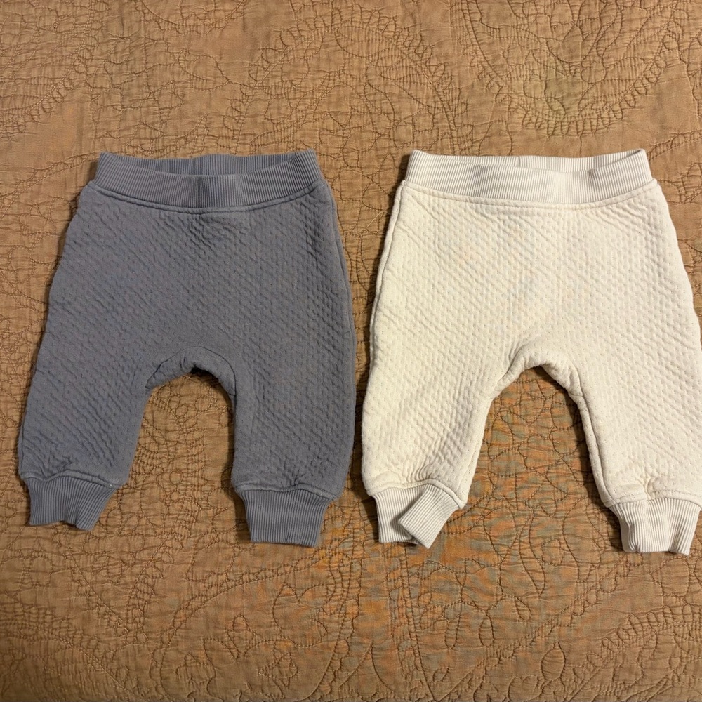 Set of Pehr Gray and Cream Baby Pants